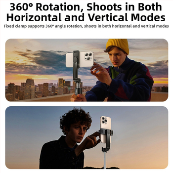 Yesido Bluetooth selfie tyč tripod, nerezová oceľ, mini prenášateľný držiak na telefón, diaľkové ovládanie