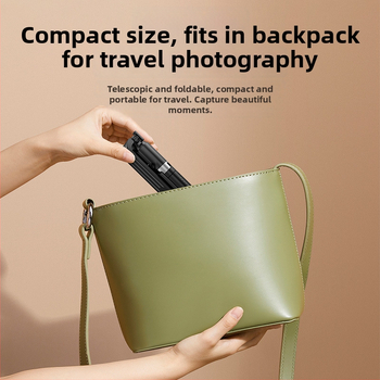 Yesido Bluetooth selfie tyč tripod, nerezová oceľ, mini prenášateľný držiak na telefón, diaľkové ovládanie