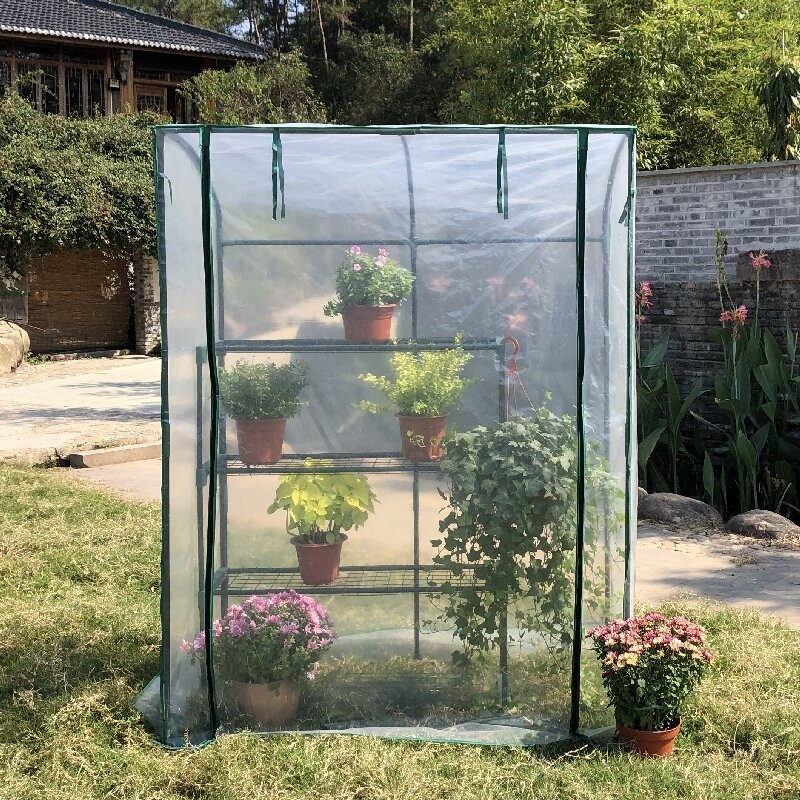 Vrtni dekorativni ukrasi — lukasti pokrov za izolaciju balkonskog staklenika s okvirom i platnom (Garden Life)