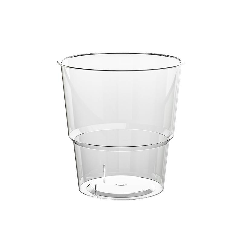 Jednokratna tvrda plastična čaša – Proziran ovalni oblik, prehrambena PP, kapacitet ispod 100 ml, otporna na visoke temperature
