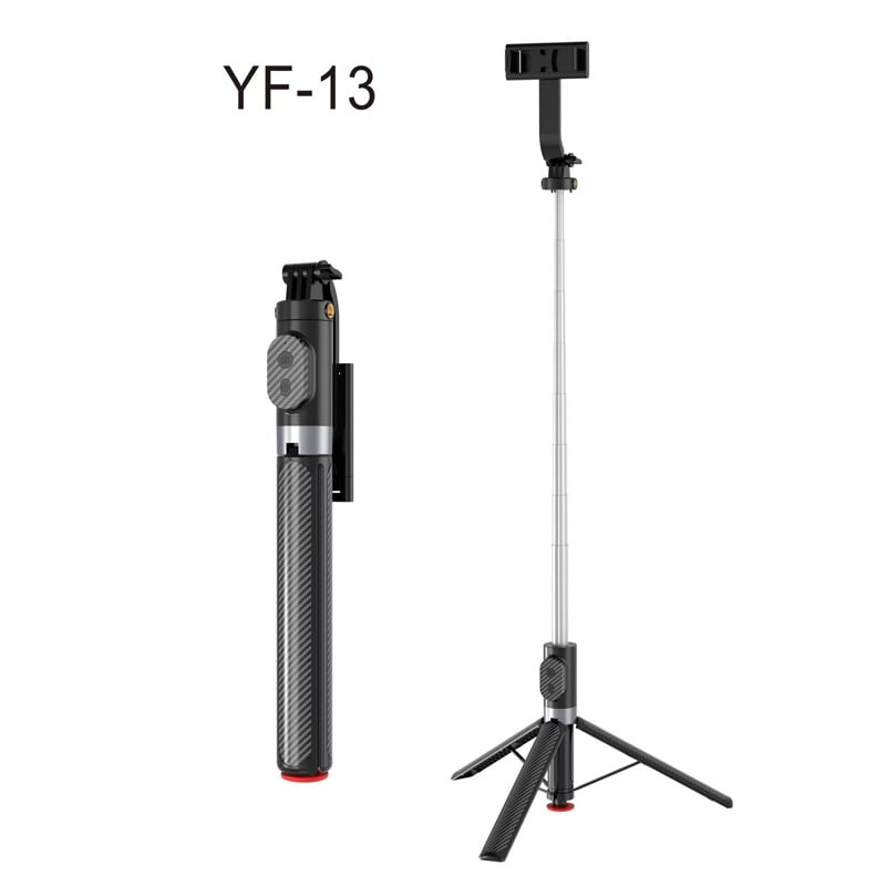 YF-13 Selfie štap s Bluetoothom, stabilizacija slike, teleskopijski stativ, aluminijska legura, otvaranje jednim dodirom