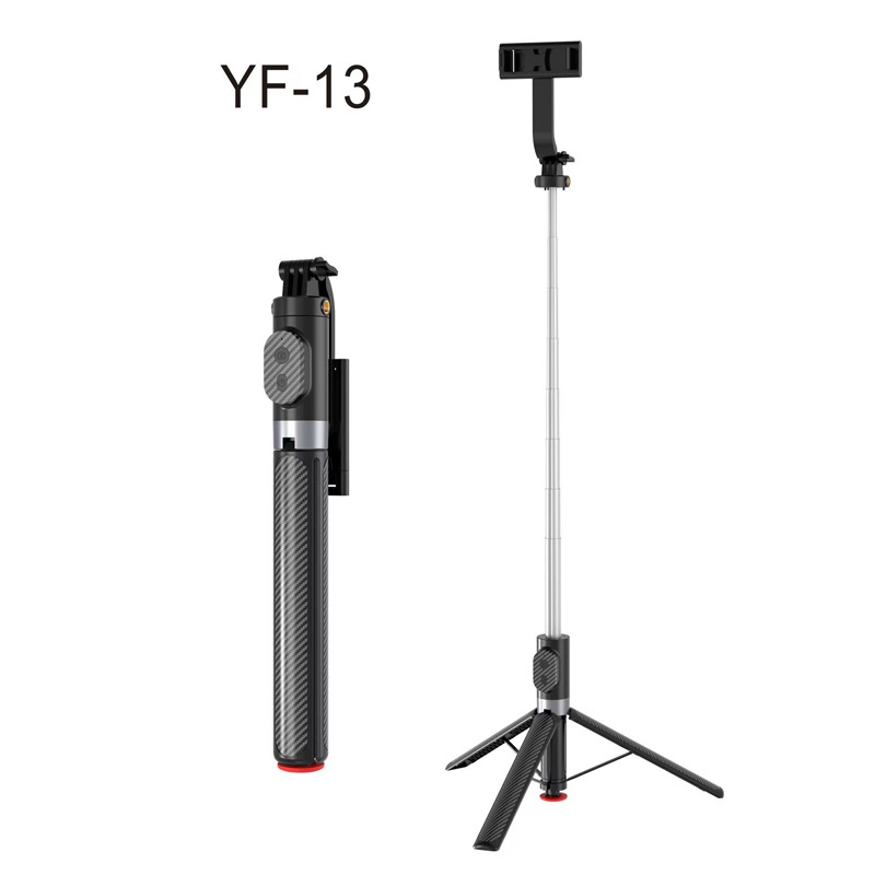 YF-13 Selfie štap s Bluetoothom, stabilizacija slike, teleskopijski stativ, aluminijska legura, otvaranje jednim dodirom