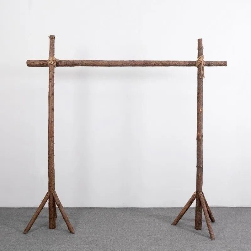 Сватбена арка с дървена рамка за открита употреба, украса за зона за посрещане и подиум, дървен квадратен държач за врата, тюл тъкан (Случай: Сватба; Внос: Не; Обработка и персонализация: Не; Бранд: Друг; Пакет: Друг)