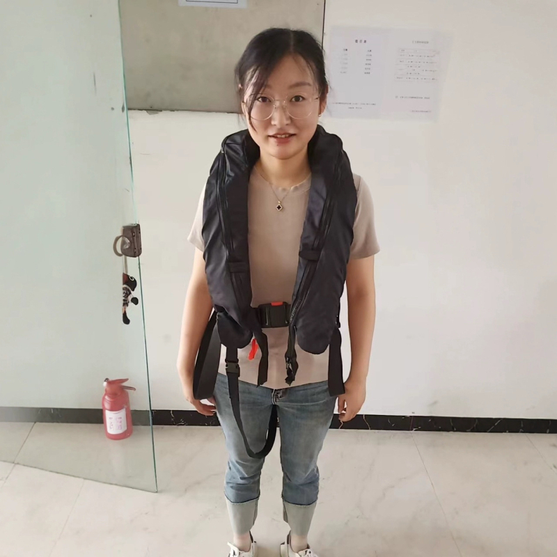 Miaoshun odrasla nafukiva životna jakna - potpuno automatska, lagana za nošenje, za ribolov i plivanje - Model Ms-cqjsy-03, Podrijetlo Jiangsu, Kina