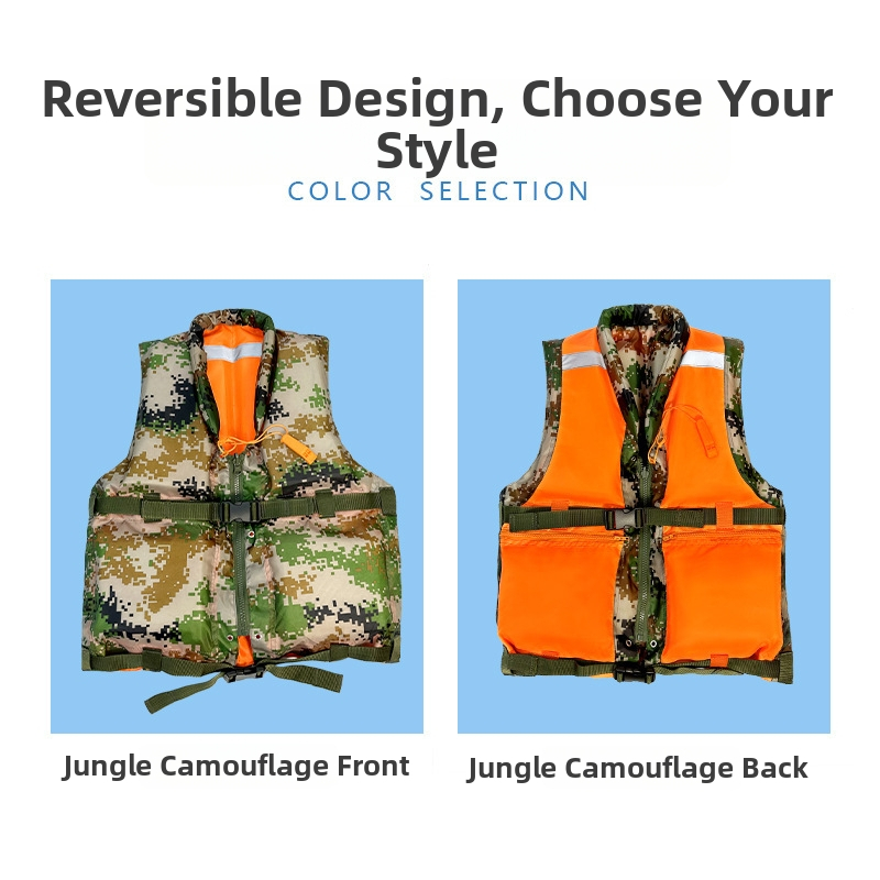 Kamuflirana dvostruka jakna za vojnu obuku – plivačka jakna za hitno spašavanje tijekom poplava