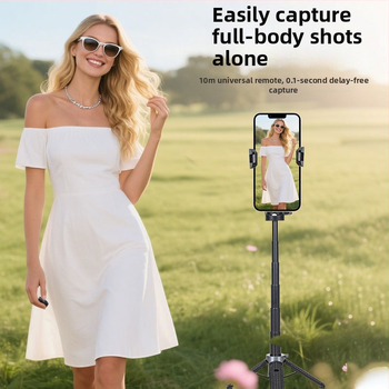 3-u-1 Selfie Štap Tripod Za Fotografije I Video S Bluetooth Daljinskim Upravljačem, LED Rasvjeta, ABS + Aluminijska Legura
