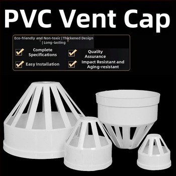 PVC kryt na potrubie pre ventiláciu, odolný vetru, dažďu a hmyzu