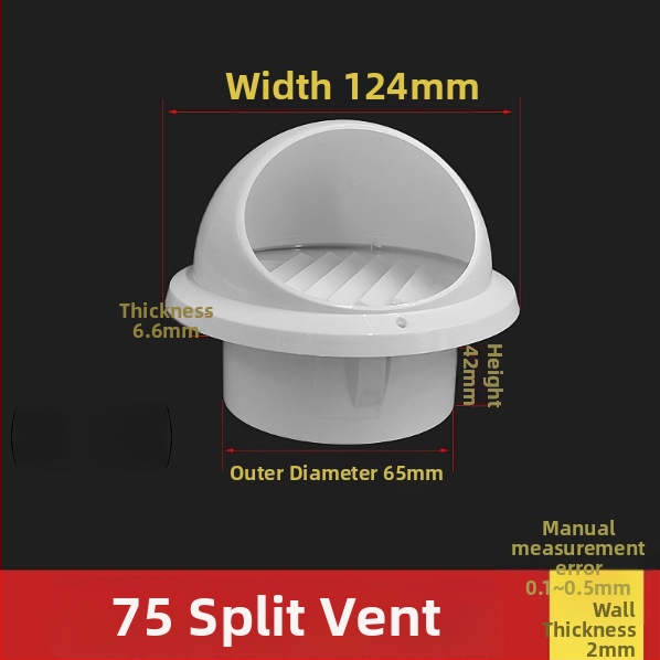 PVC kryt na potrubie pre ventiláciu, odolný vetru, dažďu a hmyzu