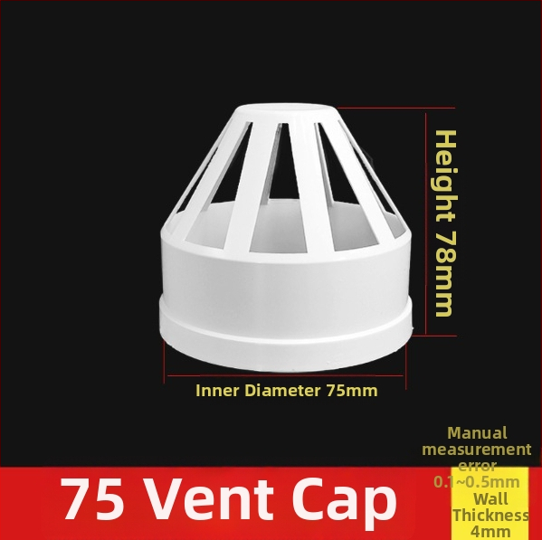 PVC kryt na potrubie pre ventiláciu, odolný vetru, dažďu a hmyzu