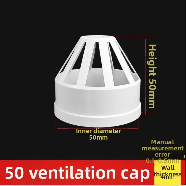 PVC kryt na potrubie pre ventiláciu, odolný vetru, dažďu a hmyzu