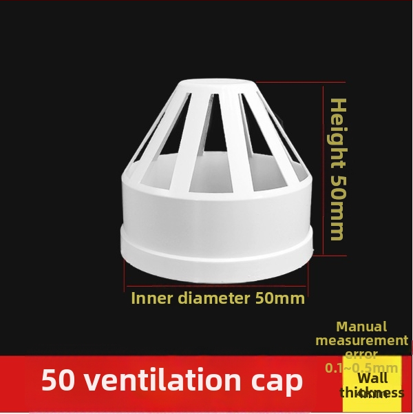 PVC kryt na potrubie pre ventiláciu, odolný vetru, dažďu a hmyzu