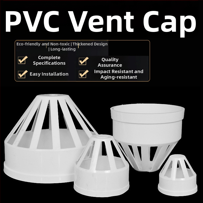 PVC kryt na potrubie pre ventiláciu, odolný vetru, dažďu a hmyzu