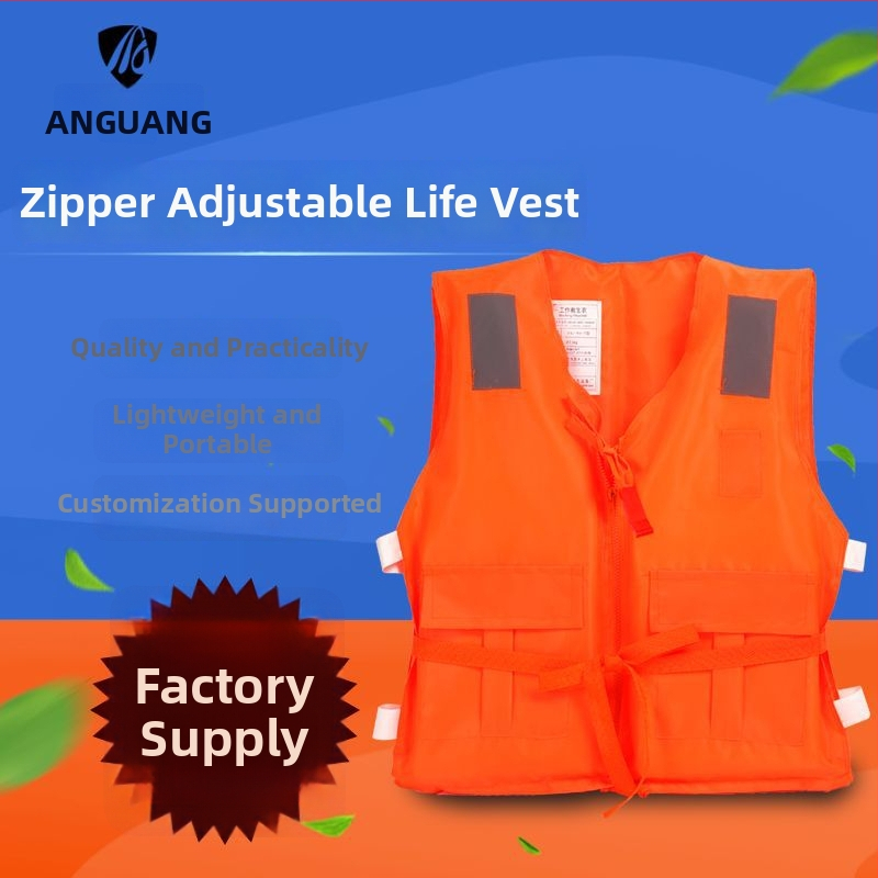 Životný vest s vreckom na zips, elastický pás, Oxford pena, Qi Jin, model -86-3