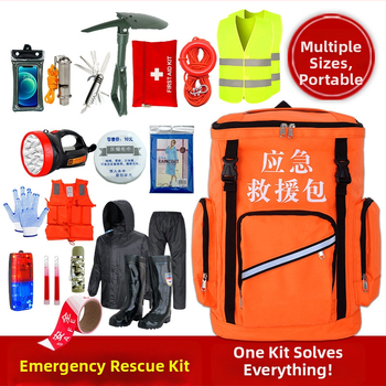 Domáci set na povodne pre núdzové situácie so záchrannou vestou Quick Aid FX-05, možnosť prispôsobenia