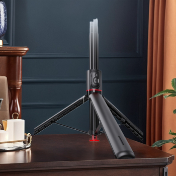 Bluetooth selfie štapić s integriranom stabilizacijom, rasvjetom za snimanje i daljinskim upravljačem — ABS + aluminijska legura
