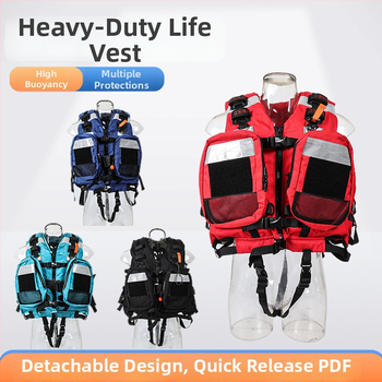 Záchranná vesta na divokú vodu, ťažká, s veľkým golierom, vysoká plávajúca sila — Yezhou, model Rapids Heavy-Duty Large Collar Life Jacket