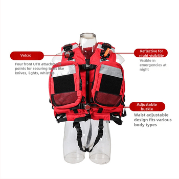 Záchranná vesta na divokú vodu, ťažká, s veľkým golierom, vysoká plávajúca sila — Yezhou, model Rapids Heavy-Duty Large Collar Life Jacket