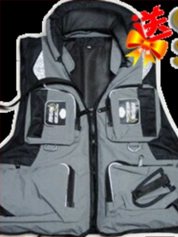 PROTACKLE Rybárska záchranná vesta s 6 vreckami, odníamateľná, vysoká plávateľnosť, pre dospelých, model CT-1108