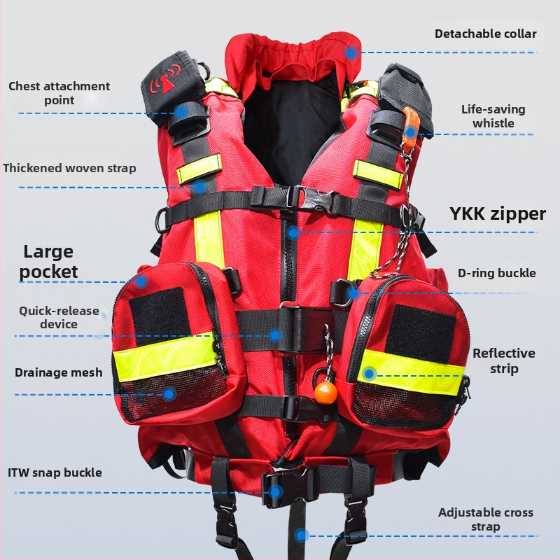Teška spasilačka jakna za rafting za odrasle, model JJSY190, prilagodba dostupna, ovlaštena privatna marka