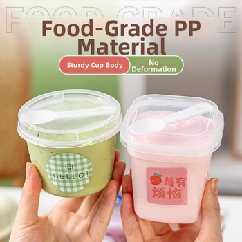 Jednokratna plastična posuda za puding, otporna na visoke temperature, za žele, jogurt i mousse, bez poklopca