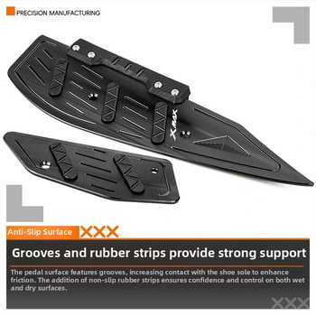 CNC pedál z hliníkovej zliatiny pre Yamaha XMAX300 — elektroplátovaný povrch