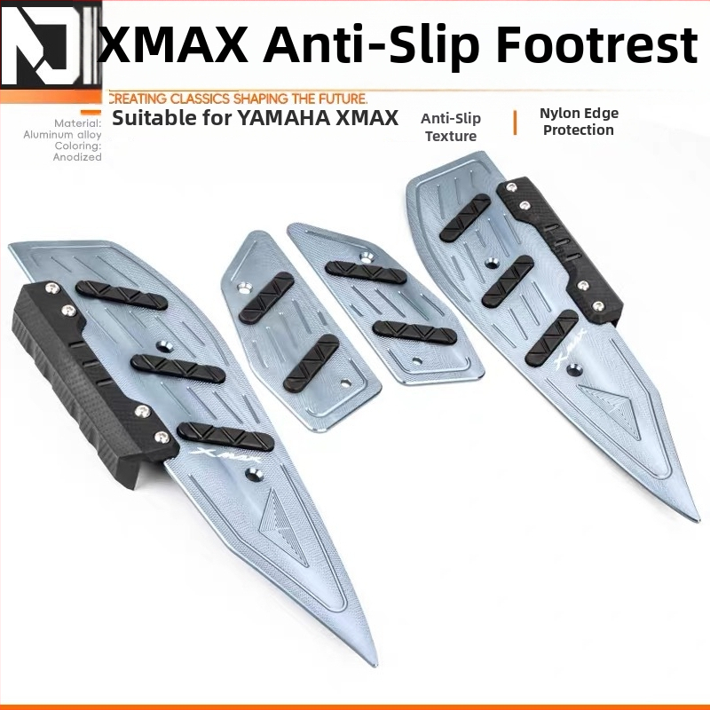 CNC pedál z hliníkovej zliatiny pre Yamaha XMAX300 — elektroplátovaný povrch