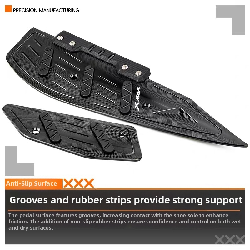 CNC pedál z hliníkovej zliatiny pre Yamaha XMAX300 — elektroplátovaný povrch