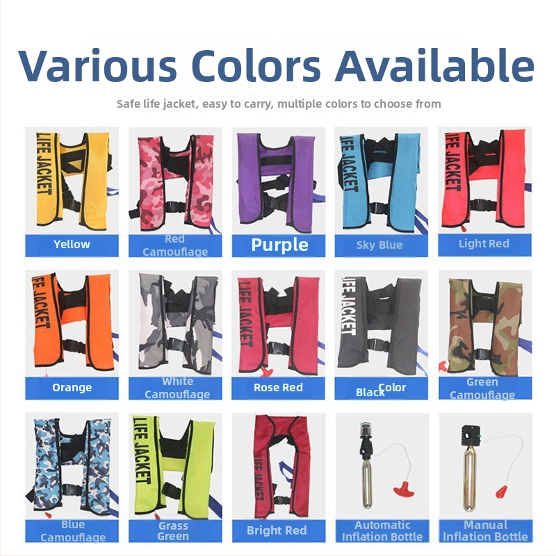 Ενήλικος φουσκωτό σωσίβιο — χειροκίνητο και πλήρως αυτοματοποιημένο φούσκωμα, στυλ λαιμού-φουλάρι για ψάρεμα, CCS πιστοποιημένο