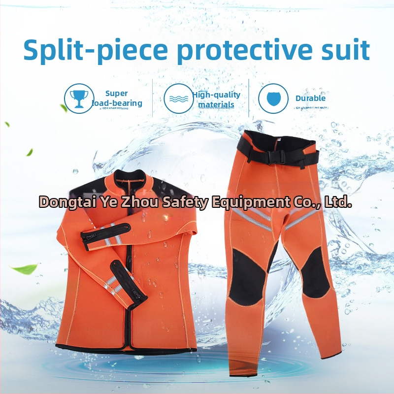 Διασωστικό ένδυμα ύδατος – διαιρούμενος υγρός σωστικός εξοπλισμός με μακριά μανίκια για πλημμύρες, μοντέλο Wet Rescue Equipment