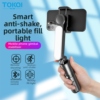 L09 ručný stabilizátor s Bluetoothom a selfie tyčou, osvetlenie pre krásu, stabilizácia proti otrasom, VLOG, mini gimbal s jednou osou