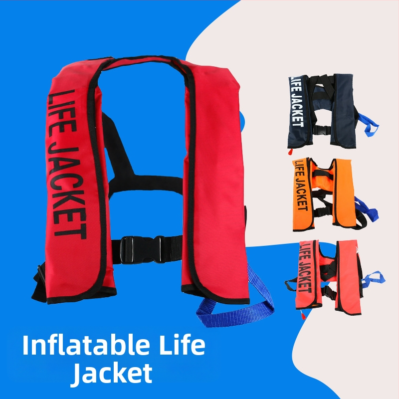 Shun Cheng Dospelá nafukovacia záchranná vesta, automatické nafúknutie, prenosná, na rybolov