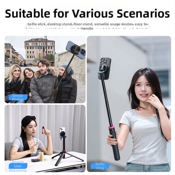 MT84 Selfie tyč pre mobilný telefón – Bluetooth diaľkové, ABS+ hliníková zliatina, podpora IBIS, Univerzálna kompatibilita