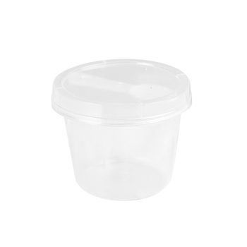 Puding čaša s dvostrukim stijenkama i poklopcem, jednokratna plastična čaša PP, 201-300 ml, marka ZBER