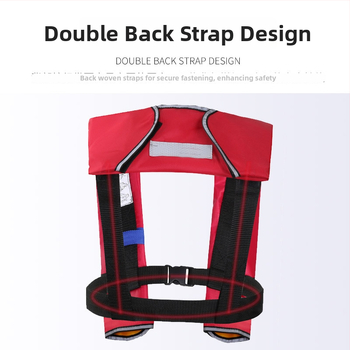 Ενήλικη φουσκωτή σωσίβιο με σχεδίαση γύρω από τον λαιμό, χειροκίνητη και αυτόματη πλήρωση, με πολλαπλούς ανακλαστήρες, κατάλληλο για ψάρεμα και κολύμβηση