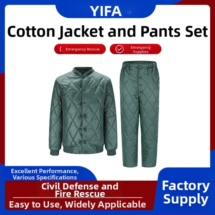 Núdzový termálny bavlnený kabát pre občianske katastrofy, prispôsobiteľný, značka Yifa, model Complete
