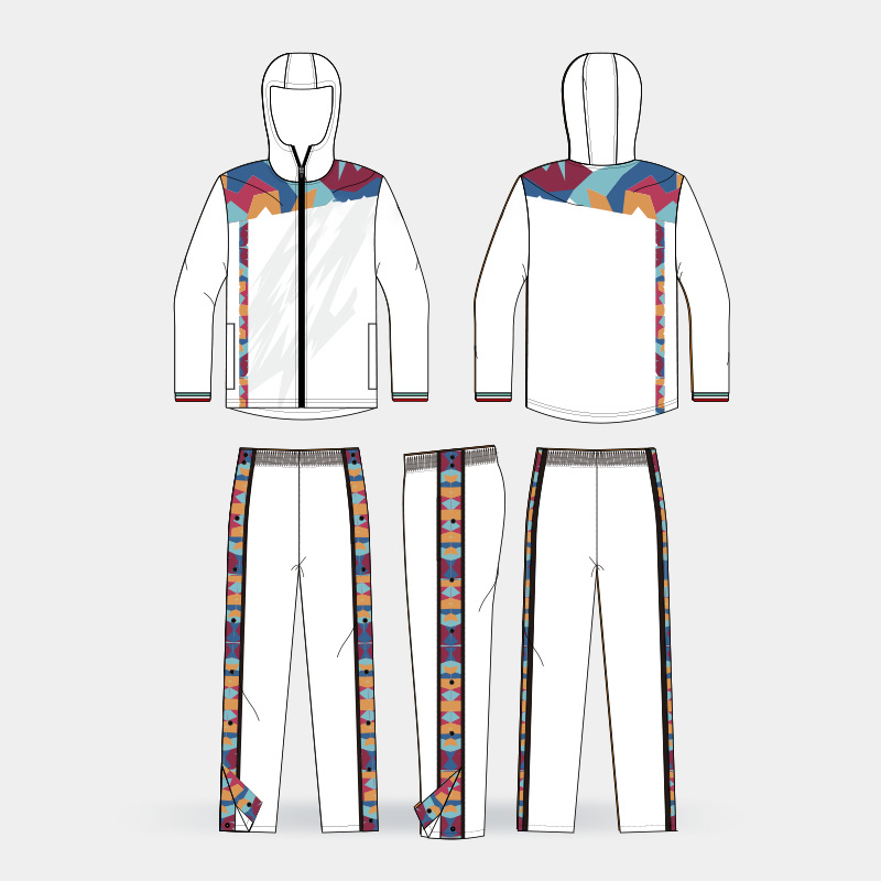 Set trening unisex cu imprimeu digital, glugă, mâneci lungi, geacă și pantaloni, 100% poliester, pentru iarnă, primăvară și toamnă