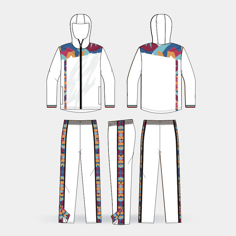 Set trening unisex cu imprimeu digital, glugă, mâneci lungi, geacă și pantaloni, 100% poliester, pentru iarnă, primăvară și toamnă