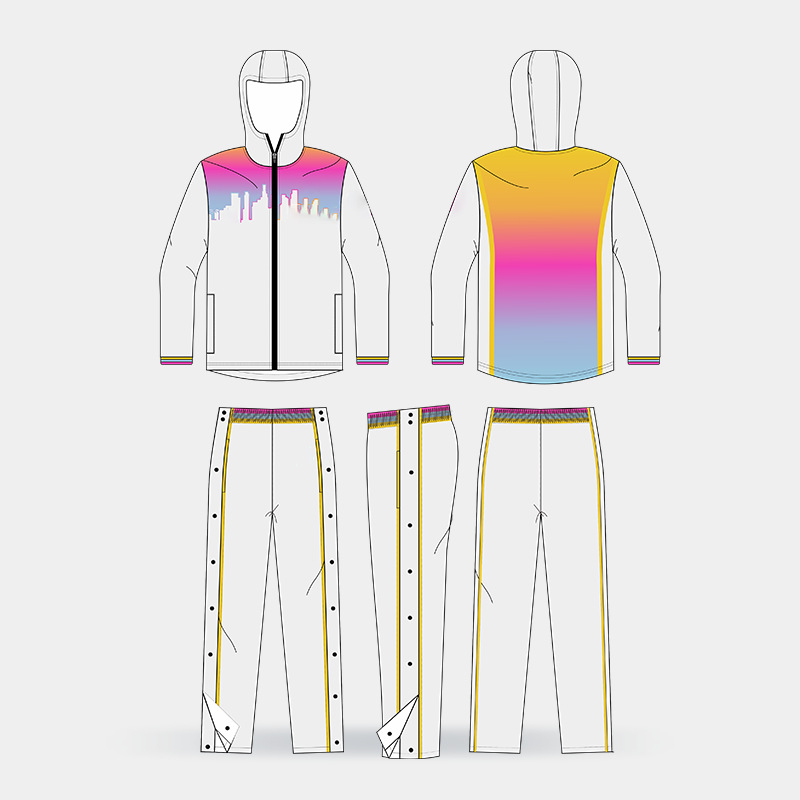 Set trening unisex cu imprimeu digital, glugă, mâneci lungi, geacă și pantaloni, 100% poliester, pentru iarnă, primăvară și toamnă