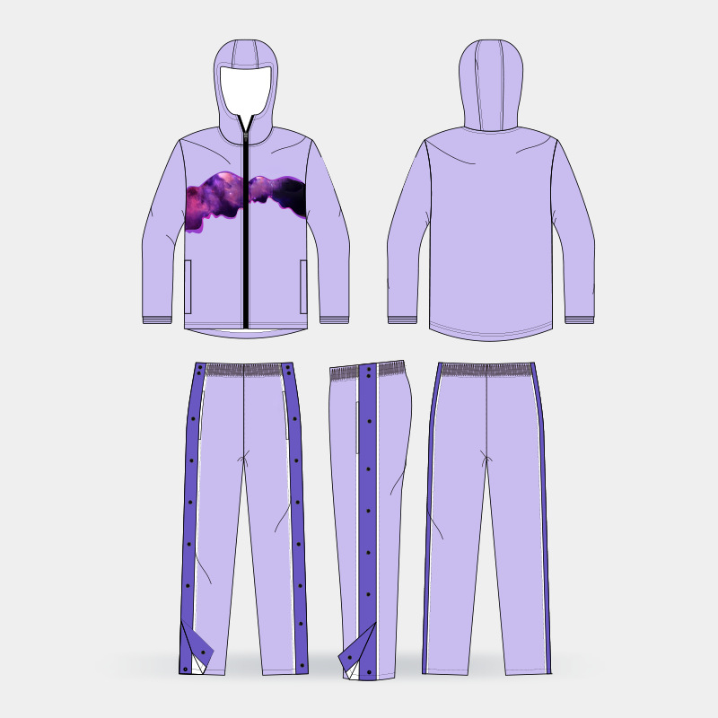 Set trening unisex cu imprimeu digital, glugă, mâneci lungi, geacă și pantaloni, 100% poliester, pentru iarnă, primăvară și toamnă