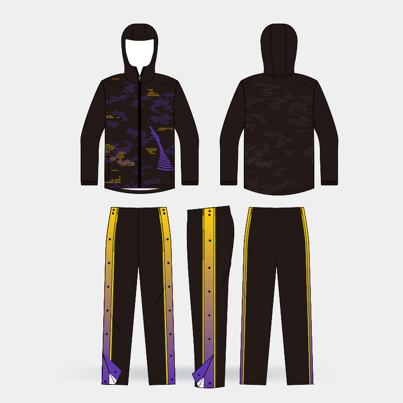 Set trening unisex cu imprimeu digital, glugă, mâneci lungi, geacă și pantaloni, 100% poliester, pentru iarnă, primăvară și toamnă