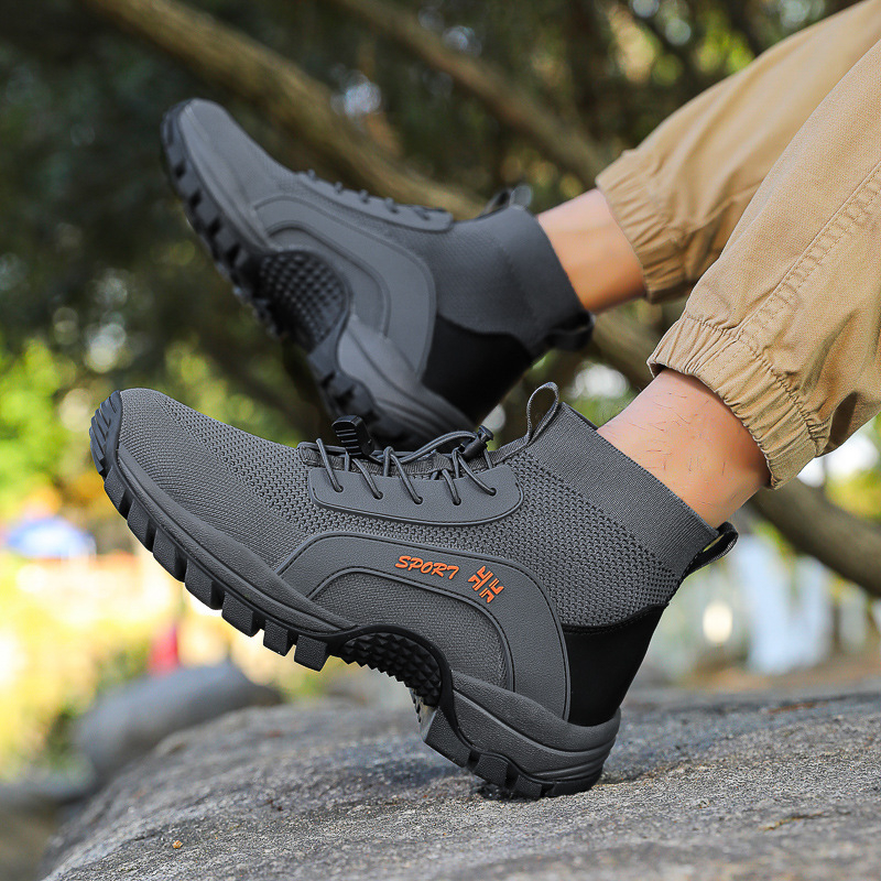 Pantofi de drumeție pentru bărbați, antiderapant și rezistenți, încălțăminte outdoor cu talpă din cauciuc și talpă EVA