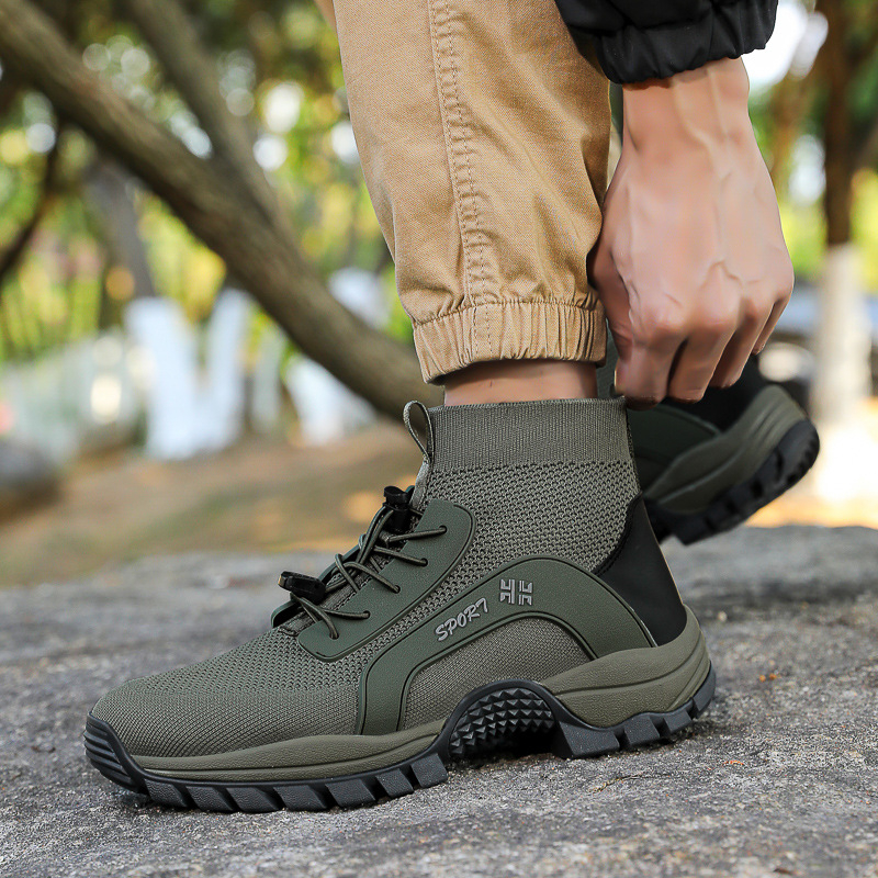 Pantofi de drumeție pentru bărbați, antiderapant și rezistenți, încălțăminte outdoor cu talpă din cauciuc și talpă EVA