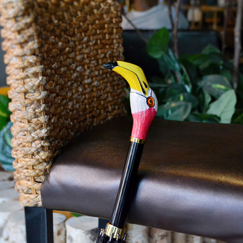 Εξωτερική ομπρέλα γκολφ με καλλιτεχνικό μοτίβο κεφαλής αλόγου, κεφαλής αετού και κρανίου· καμβάς σατέν 210Τ, ράβδοι από ανθρακονήματα, 8 ράβδοι, μακριά λαβή, χειροκίνητο άνοιγμα