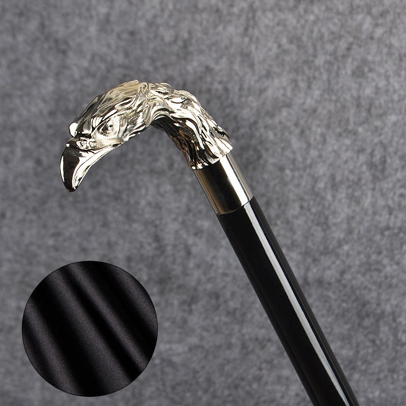 Εξωτερική ομπρέλα γκολφ με καλλιτεχνικό μοτίβο κεφαλής αλόγου, κεφαλής αετού και κρανίου· καμβάς σατέν 210Τ, ράβδοι από ανθρακονήματα, 8 ράβδοι, μακριά λαβή, χειροκίνητο άνοιγμα