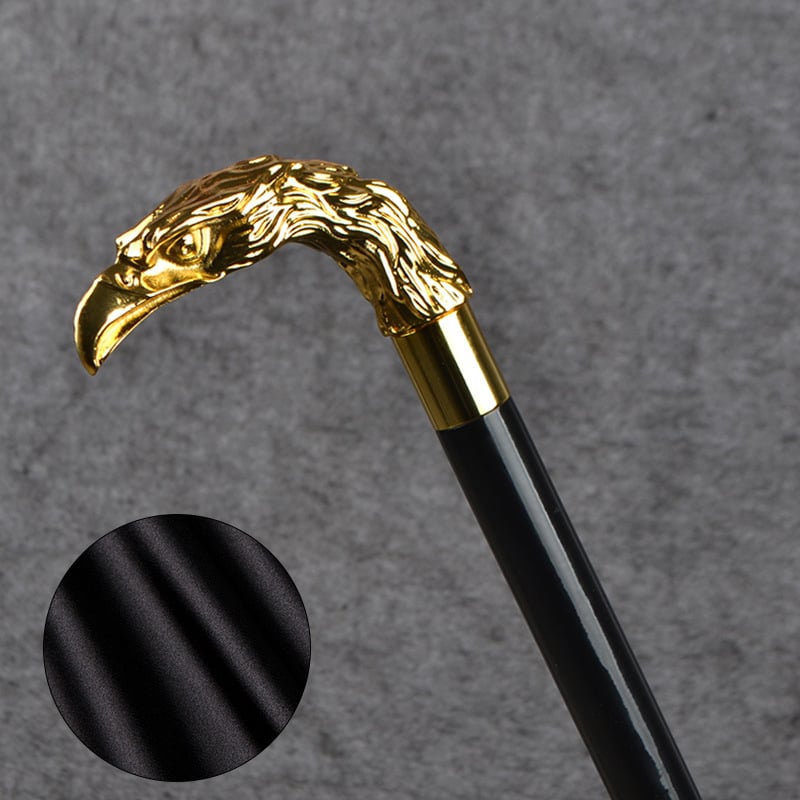 Εξωτερική ομπρέλα γκολφ με καλλιτεχνικό μοτίβο κεφαλής αλόγου, κεφαλής αετού και κρανίου· καμβάς σατέν 210Τ, ράβδοι από ανθρακονήματα, 8 ράβδοι, μακριά λαβή, χειροκίνητο άνοιγμα