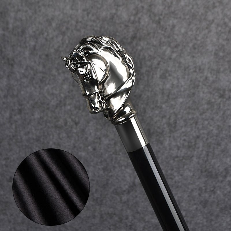 Εξωτερική ομπρέλα γκολφ με καλλιτεχνικό μοτίβο κεφαλής αλόγου, κεφαλής αετού και κρανίου· καμβάς σατέν 210Τ, ράβδοι από ανθρακονήματα, 8 ράβδοι, μακριά λαβή, χειροκίνητο άνοιγμα