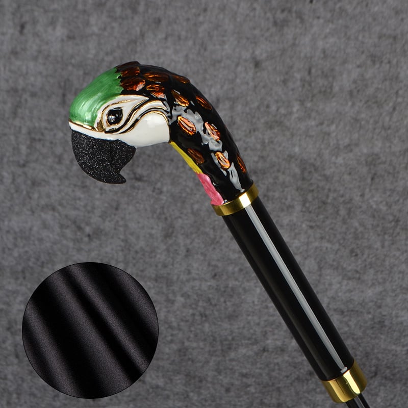 Εξωτερική ομπρέλα γκολφ με καλλιτεχνικό μοτίβο κεφαλής αλόγου, κεφαλής αετού και κρανίου· καμβάς σατέν 210Τ, ράβδοι από ανθρακονήματα, 8 ράβδοι, μακριά λαβή, χειροκίνητο άνοιγμα