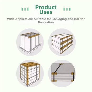 L-tvarovaný ochranný roh z papiera, kraft papier + papier s priadzou, tlačené logo, značka Aojia