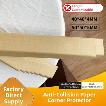 Meridians L‑tvarný papierový ochranný roh, kraftový papier + gáza trubičkový papier, lisovanie, bez loga, hrubý proti kolíznym pásom