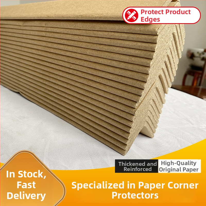 Meridians L‑tvarný papierový ochranný roh, kraftový papier + gáza trubičkový papier, lisovanie, bez loga, hrubý proti kolíznym pásom